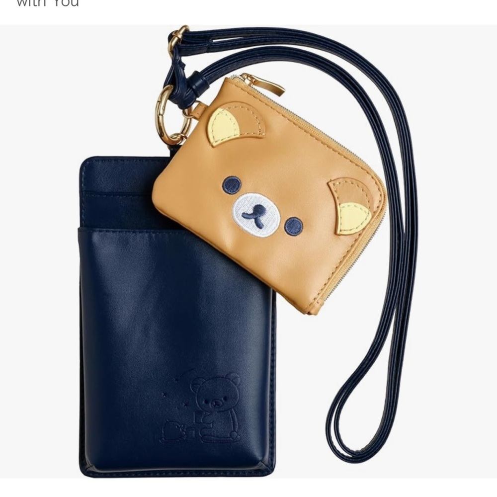 New San-x Rilakkuma "Rilakkuma Soothing with You" phone bag and card holder 🧸
